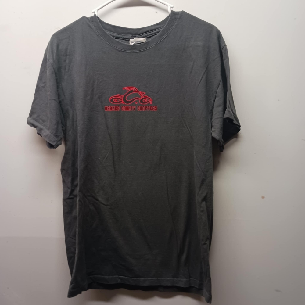 Vintage Orange County Choppers Gray Graphic 2 Sided T-Shirt